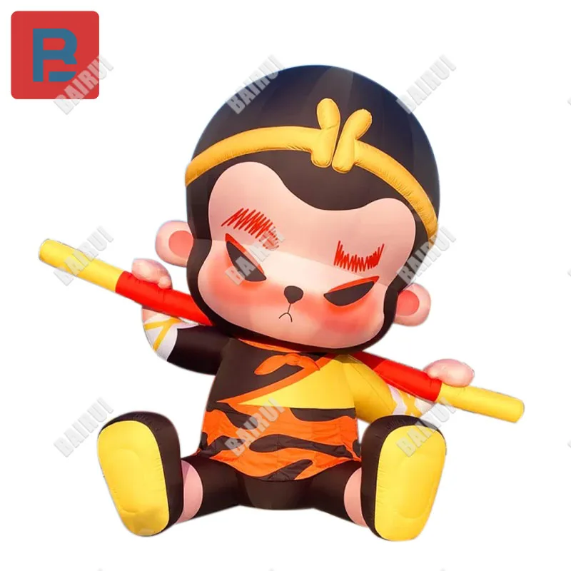 O Rei Macaco Inflável Dos Desenhos Animados, Busca Para Os Modelos De Sutra, Sente-se Em Varas, Anime Co-Branded, Bar De Mito, Decorações De Palco, Chinês