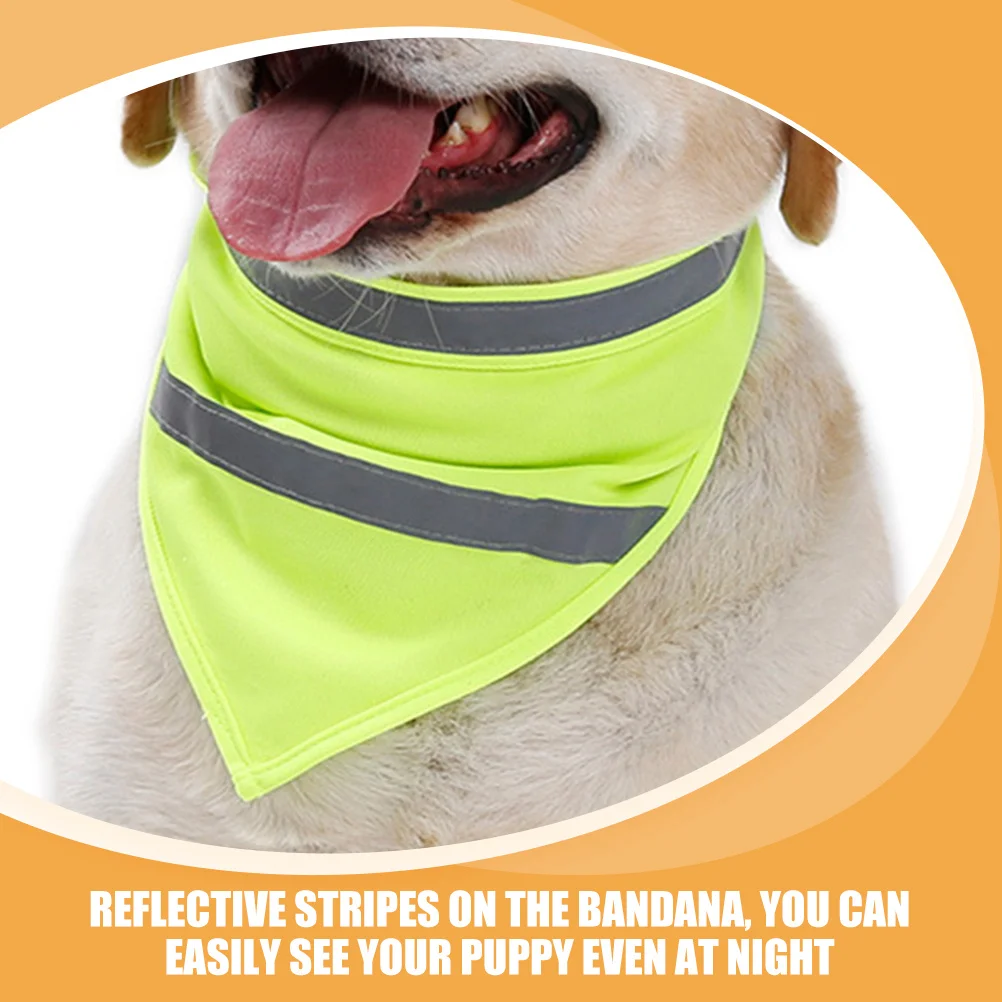 

Reflective Polyester Dog Bandana Durable Puppy Scarf Night Walking Safety Pet Bib High Visibility Dog Bib Pet Reflective Bandana