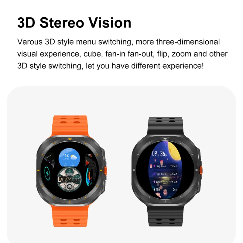 DT-reloj inteligente Ultra para hombre y mujer, dispositivo deportivo con brújula de memoria de 32GB, control del ritmo cardíaco, para ios, Android, Bluetooth y llamadas, 2024