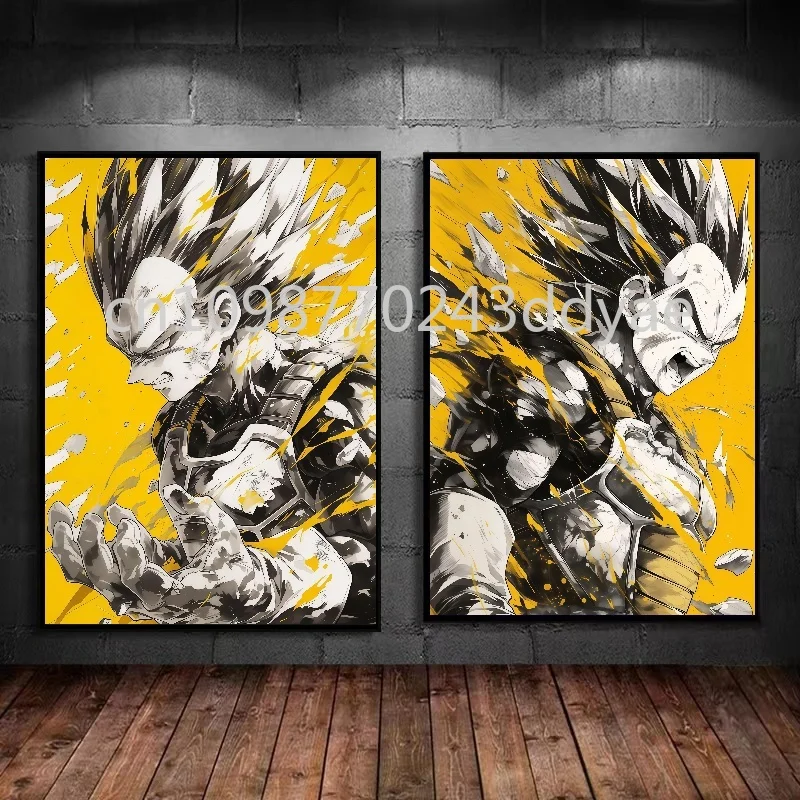 

Anime Retro Dragon Ball Poster Wukong Vegeta Piccolo Friza Printing Canvas Printing Home Game Room Art Wall Decoration Painting