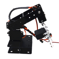 4 Dof Unassembled Robot Arm With Claw Gripper Aluminum Alloy Manipulator Servo Bracket Mechanical Claw For Arduino Robot DIY Kit