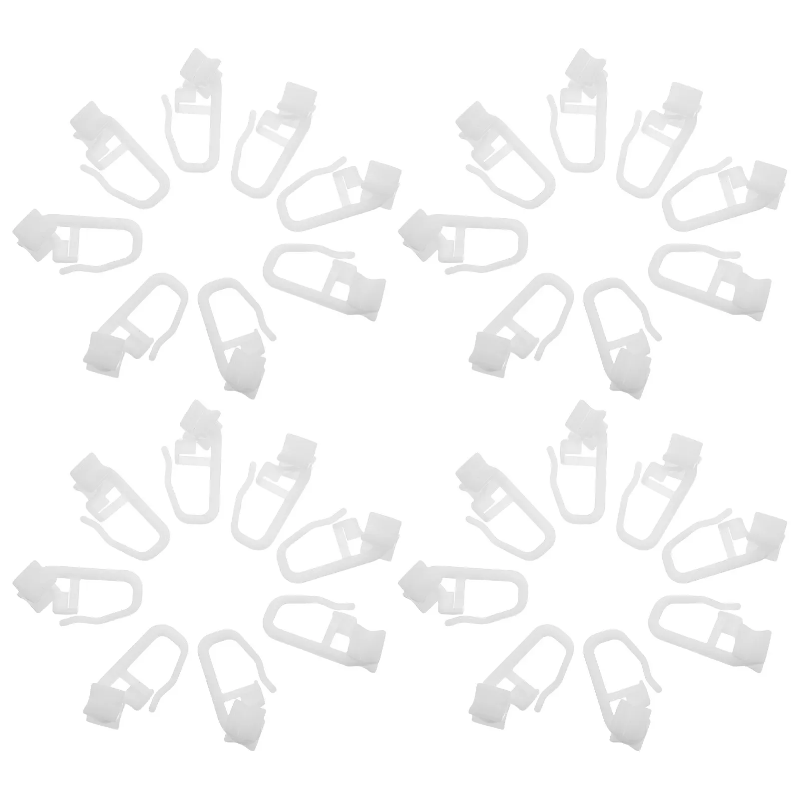 50pcs Curtain Track Hooks – Plastic Glider Rollers for Silent, Smooth Sliding Vertical Blinds & Household Use