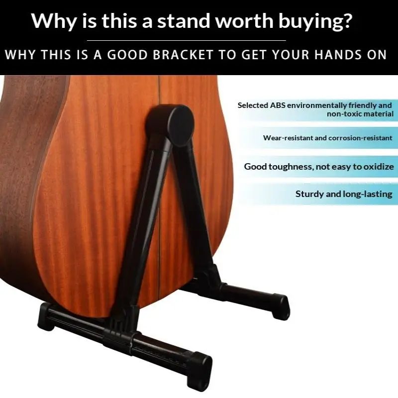 1Pc Foldable A-frame Guitar Stand For Acoustic Guitars Electric Guitars And Basses Lightweight And Easy To Use Home Floor Stand