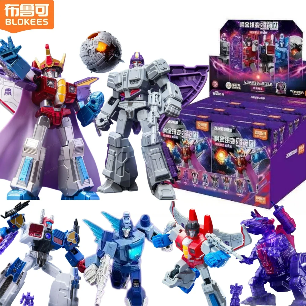 New Blokees Building Block ManTransformers Shining Version Vol.6 Coronation Moment Starscream Astrotrain Assembly Model ToyGift