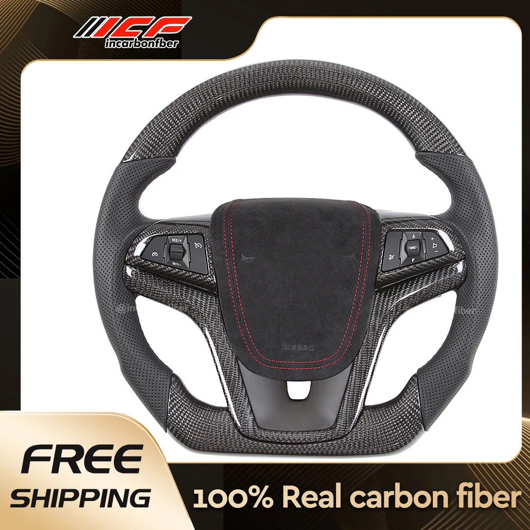 Carbon Fiber Steering Wheel For Chevrolet Camaro Leather Half Punch Steering Wheel Customized Improve Driving Experience