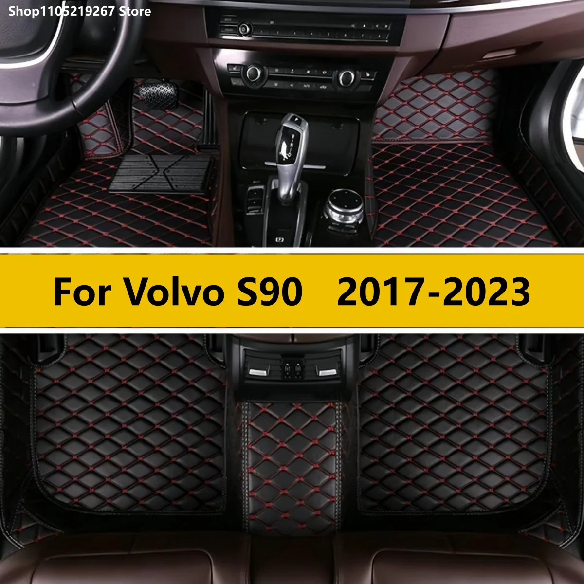 

Car Floor Mats For Volvo S90 S 90 2017 2018 2019 2020 2021 2022 2023 Carpets Leather Mat Durable Rugs Anti Dirty Pad Set