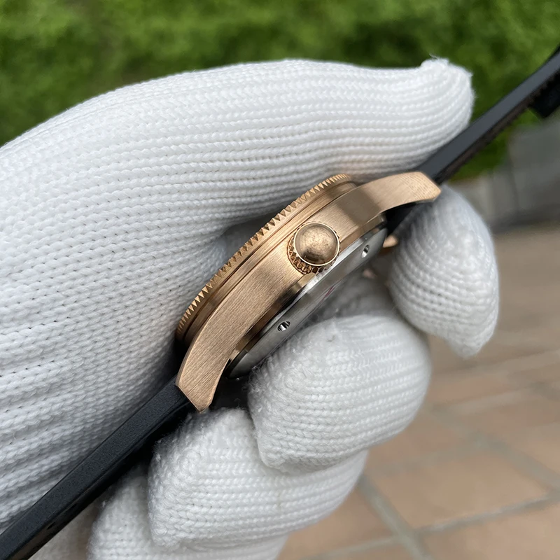 Reloj de buceo Steeldive para hombre CuSn8, reloj de pulsera mecánico automático militar de bronce 30ATM C3, espejo de zafiro luminoso NH35 militar