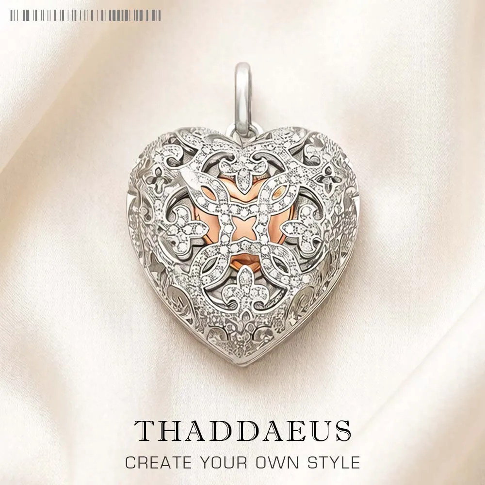 Pendant Love Heart Locket Fashion Glam 925 Sterling Silver Jewelry Europe Style Accessories Soul Gift For Woman