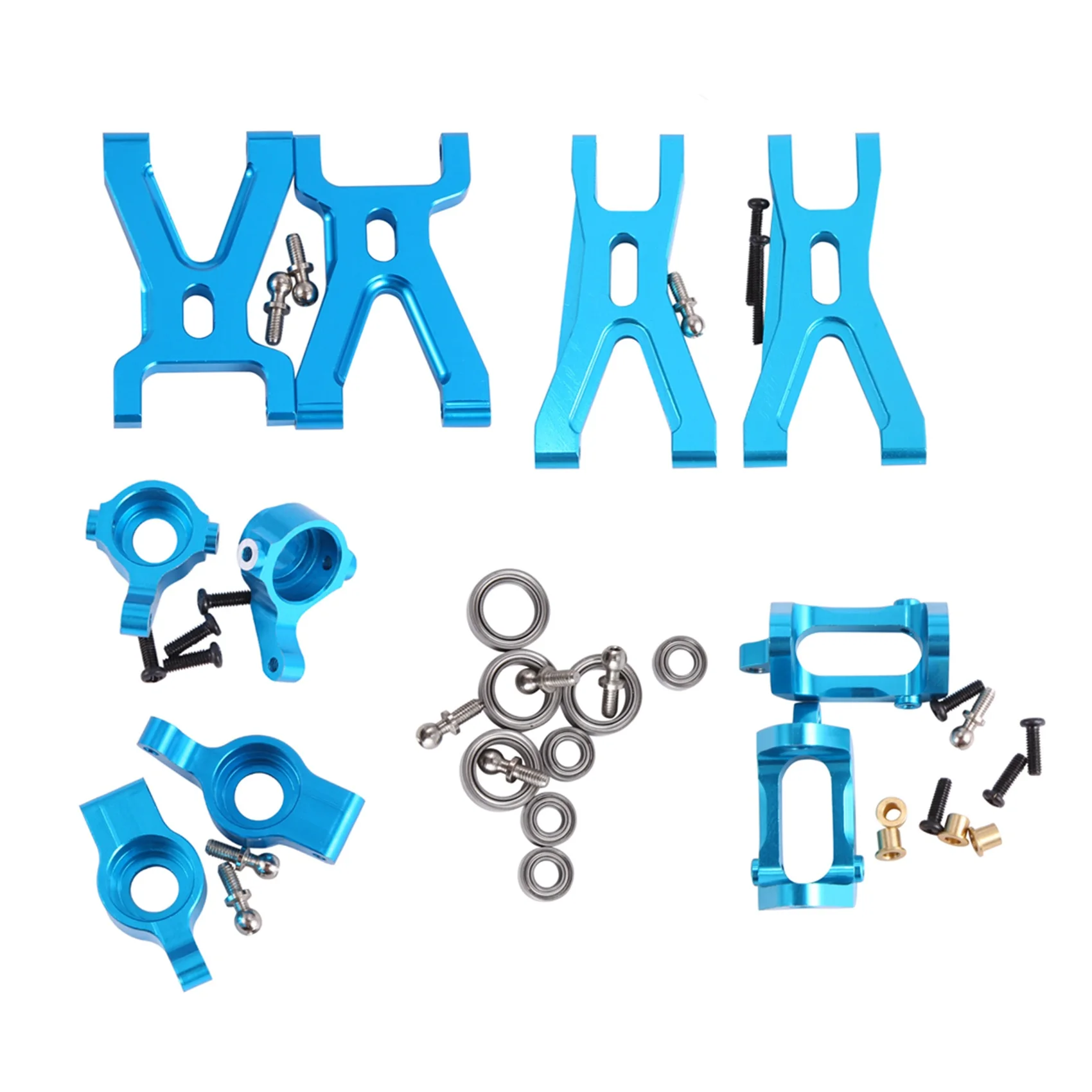 Atualizar braço de suspensão e cubo dianteiro/traseiro c kit de peças do assento para wltoys a959 a979 a959b a979b k929 substituições de carro rc, azul