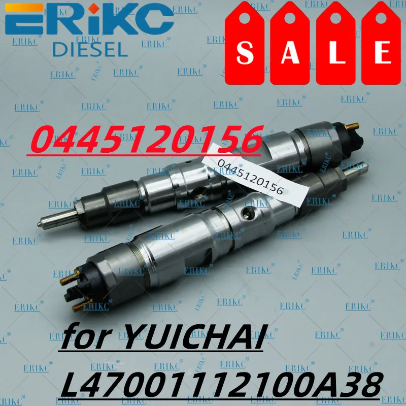 ERIKC 0445 120 156 Common Rail Diesel Injector 0445120156 Automobile Inyector Oil Fuel 0 445 120 156 for YUICHAI L47001112100A38