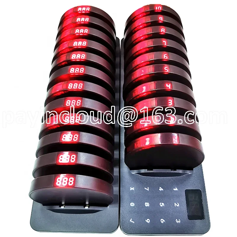 

Strong Signal Waterproof Wireless Restaurant Bar Kitchen Vibrating Pager System Queue Paging System Coaster Pager