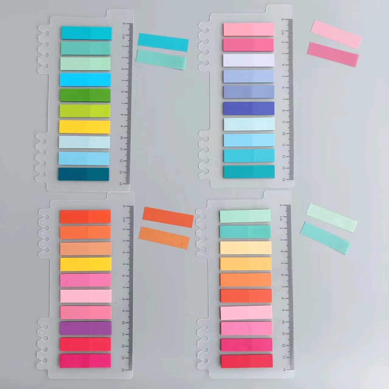 1600 fogli colorati PET impermeabili Sticky Notes colore brillante fogli sciolti indice Memo Pad prendere appunti cancelleria per ufficio per