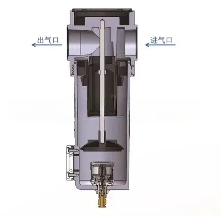 Cyclone separator WS compressed air air-water separator Hongrijia air compressor oil-water separator