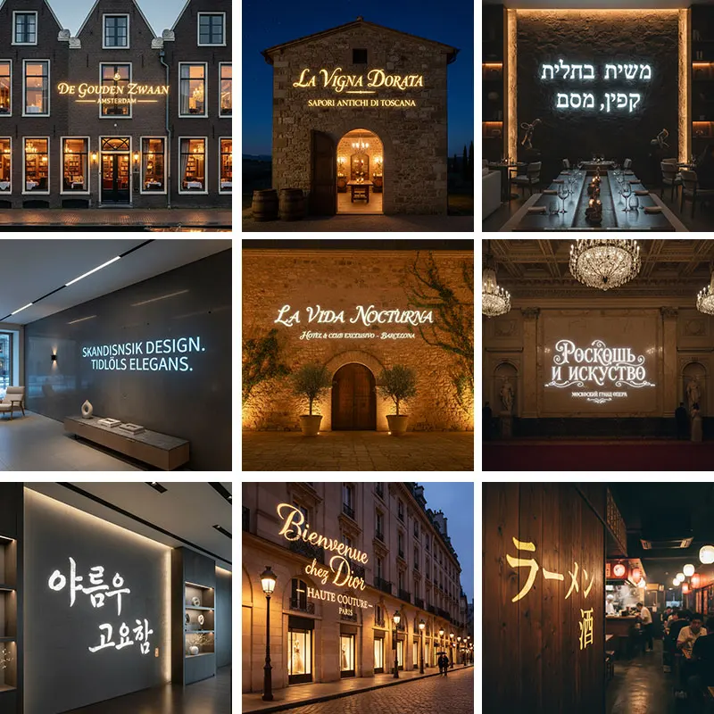 Custom Text & Logo Gobo Projector HD Advertising Light for Storefront, Hotel & Commercial Building Facade