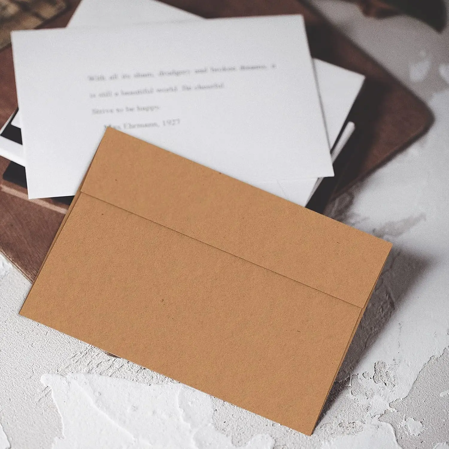 50/100Pcs Envelope Release Adhesive Sealing Invitation Photo Envelope Kraft Envelopes Greeting Cards Multi-function Letter Blank