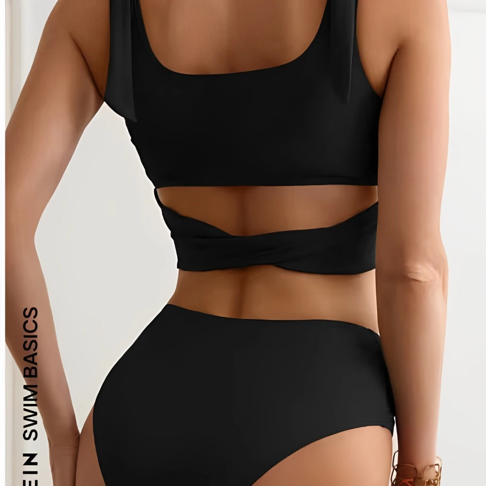 2025, zweiteiliger String-Bikini, aushöhlen, hohe Taille, Bademode, weiblicher Badeanzug, Damen-Badeanzug, Badeanzug, Strandmode, Sommer