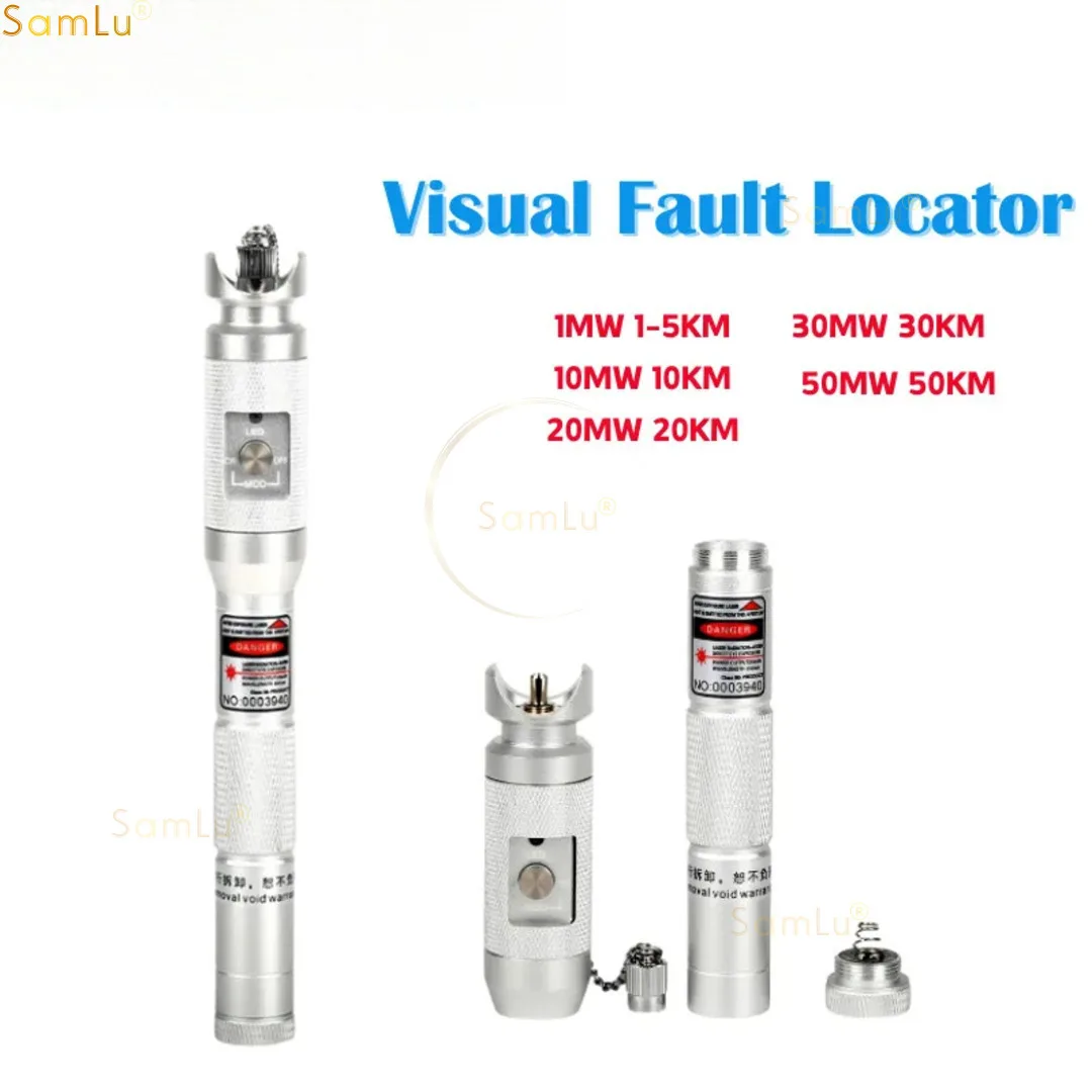 Fiber Optic Visual Fault Locator Advanced 1-50KM VFL Fiber Optic Cable Tester Visual Fault Locator Laser Fiber Optical Tester