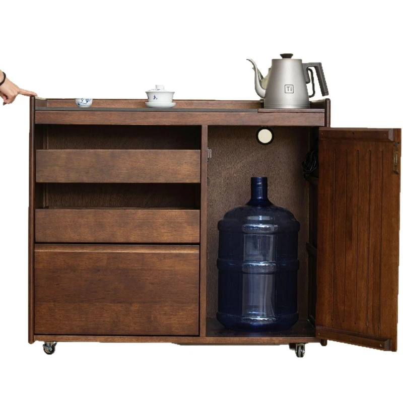 

Mobile locker Solid wood dining side cabinet Sofa side wooden cabinet