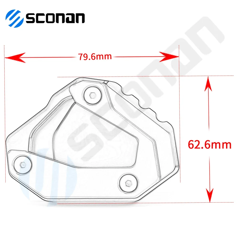 Для YAMAHA R1 R1M yzf-R1 r1 mt10 MT10 MT10SP MT-10 мотоциклетная алюминиевая опорная пластина с ЧПУ для ног, удлинитель боковой подставки, увеличитель