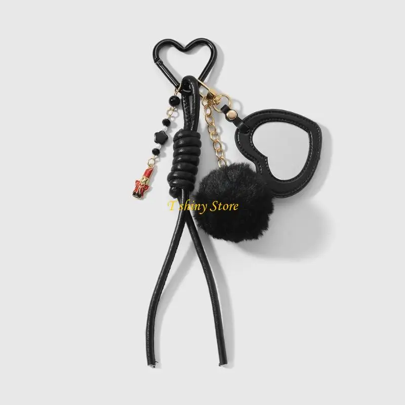N58F Elegant Multicolor Keychain Vintage Inspired Leather Design Portable Organizers