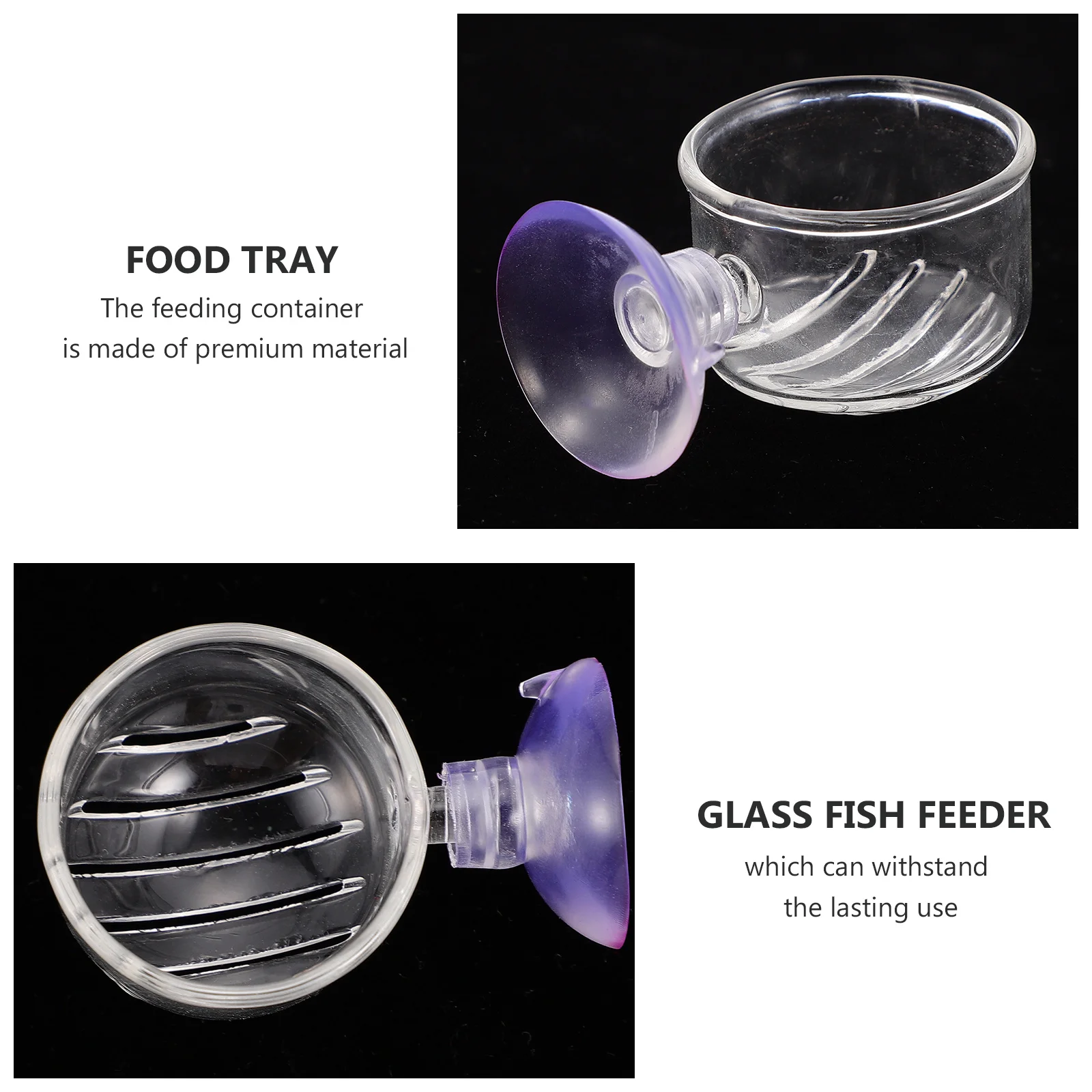 

2Pcs Red Worm Feeder Premium Glass Aquarium Fish Food Holder Smooth Feeding Mouth for Freshwater Tank Bait Feeding Tool