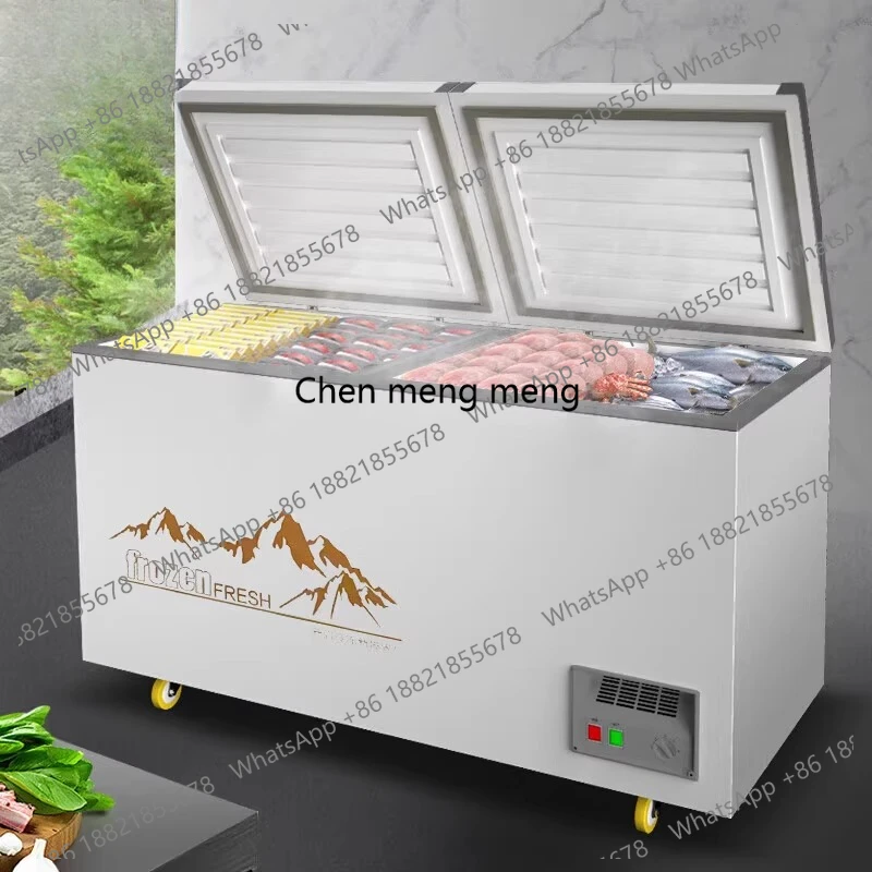

Horizontal commercial freezer Large capacity ice cream meat freezer Supermarket freezer top door refrigerator