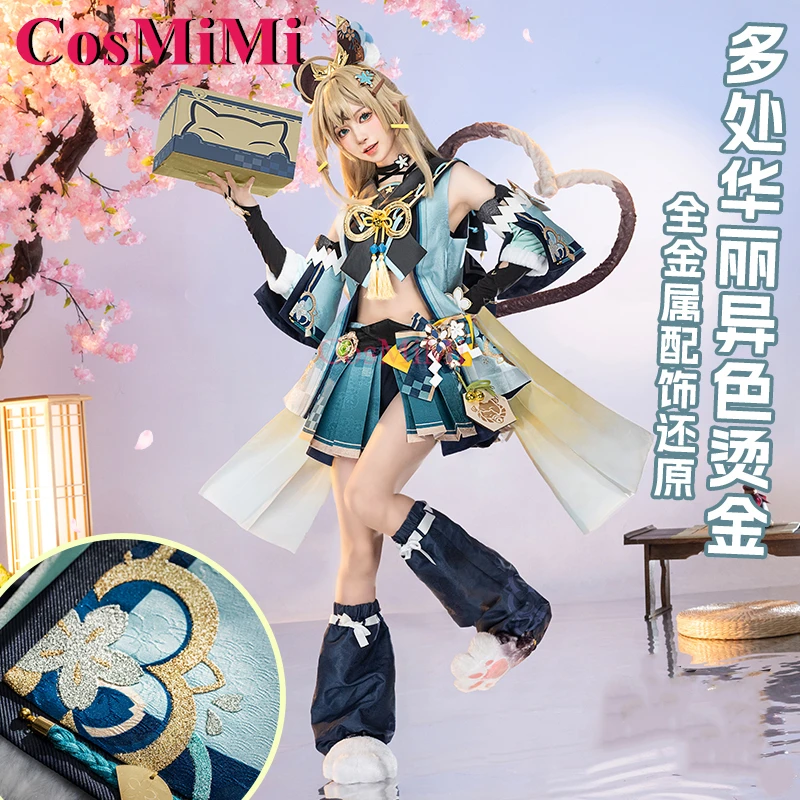 CosMiMi Kirara Cosplay Game Genshin Impact Kostum Manis Bagus Cantik Seragam Pertempuran Pesta Karnaval Pakaian Bermain Peran S-XL