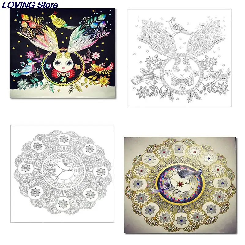 New arrival 1PC 24 Pages Mandalas Flower Coloring Book For Children Adult Graffiti Drawing