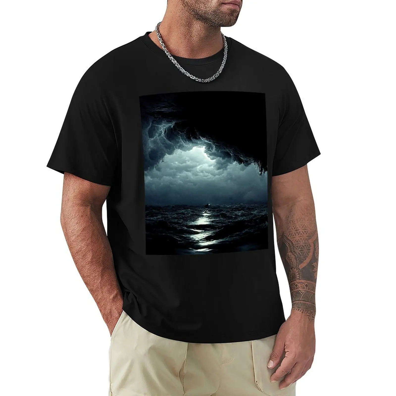 

Stormy night 1 T-Shirt oversized t shirt vintage mens graphic t-shirts big and tall