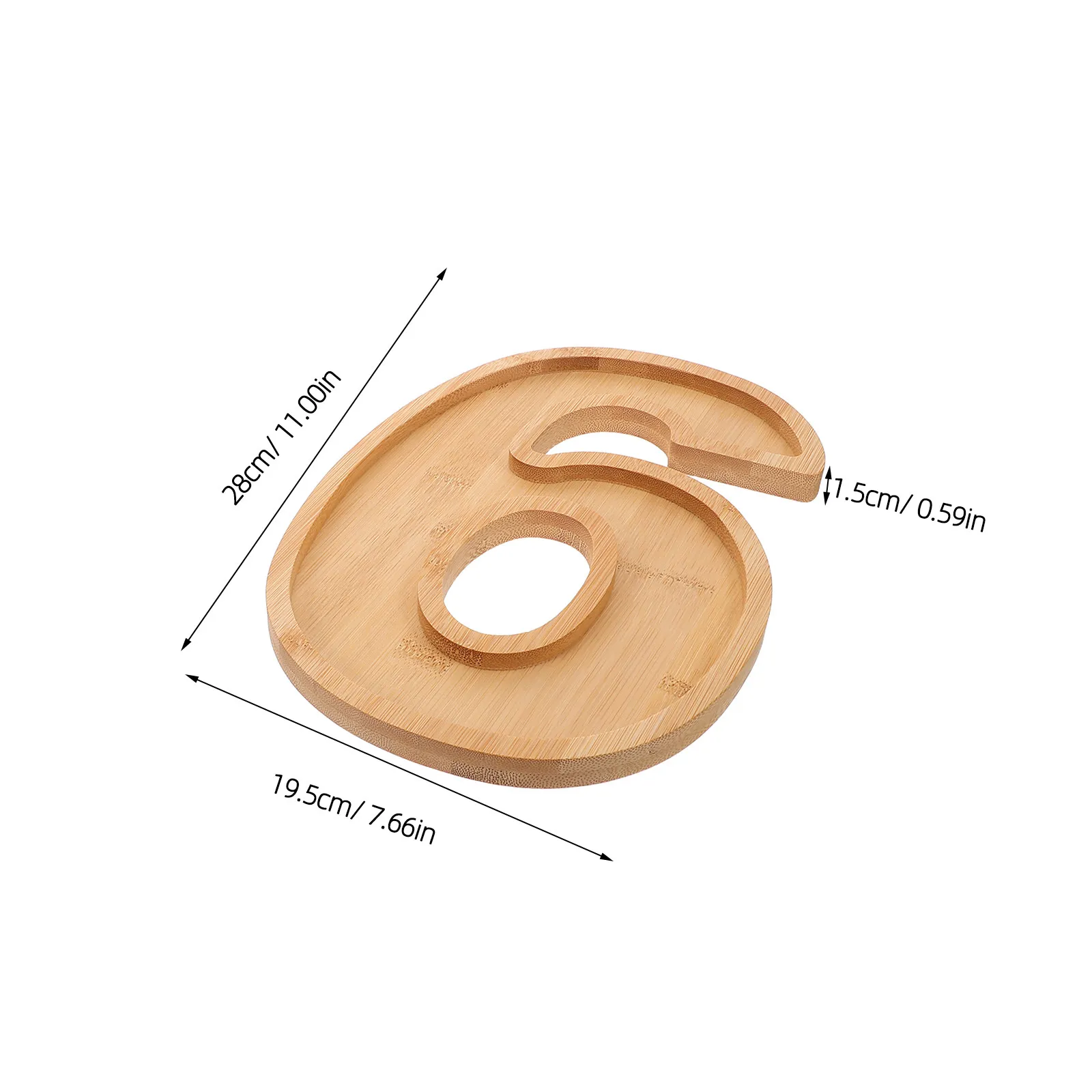 4Pcs Wood Number Shaped Serving Trays 2026 Fillable Charcuterie Numbers for Birthday Graduation New Year Parties Holiday Cheese