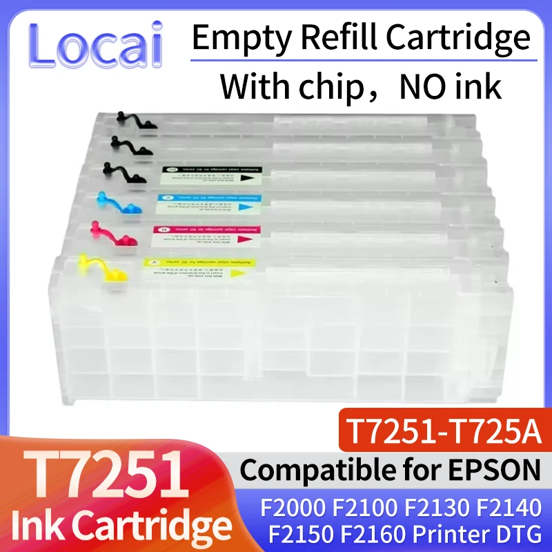 T7251 T7254 T725A1 T725A2 Empty Refill Ink cartridges for EPN F2000 F2100 F2130 F2140 F2150 F2160 printer with chip No DTG Ink