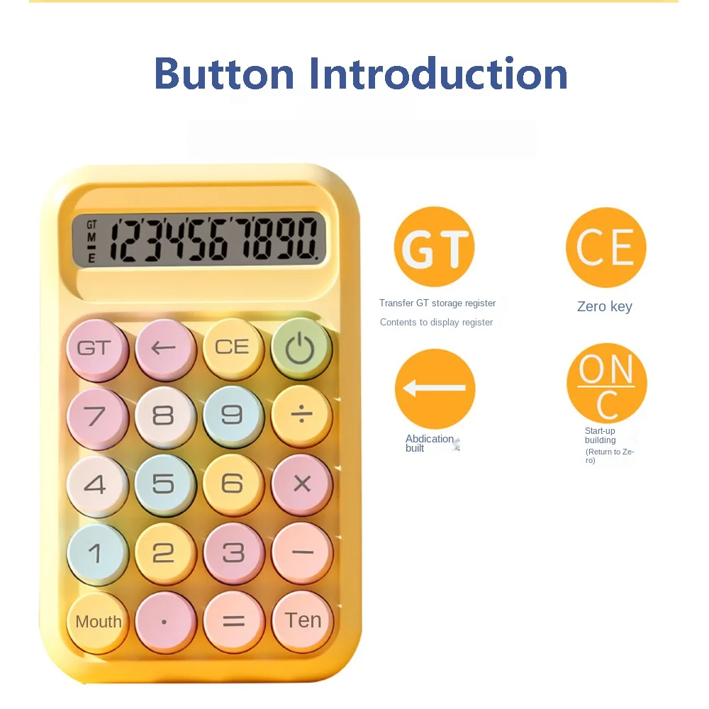 10 Digit Scientific Calculators Mechanical Buttons Portable Student Calculator Stationery Math Accounting Calculator