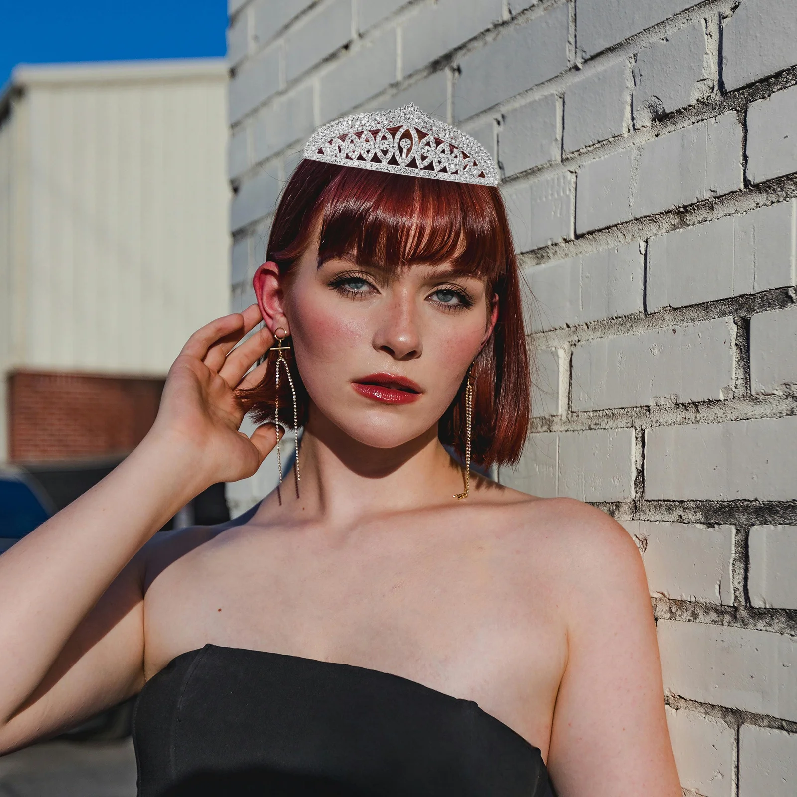 

Crystal Crown For Women Elegant Bridal Tiara Princess Headdress Wedding Party Prom Jewelry Bride Accessories Hair Styling