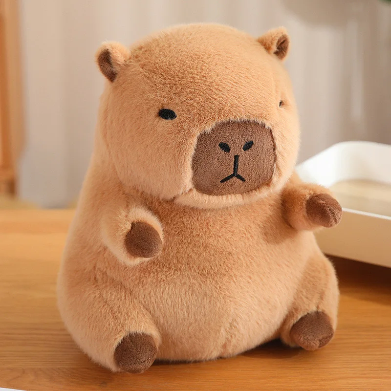 Jouet en peluche Kawaii Capybara pour enfants, fleur en peluche, animaux de dessin animé cosplay, cadeau d'oreiller de Noël d'anniversaire