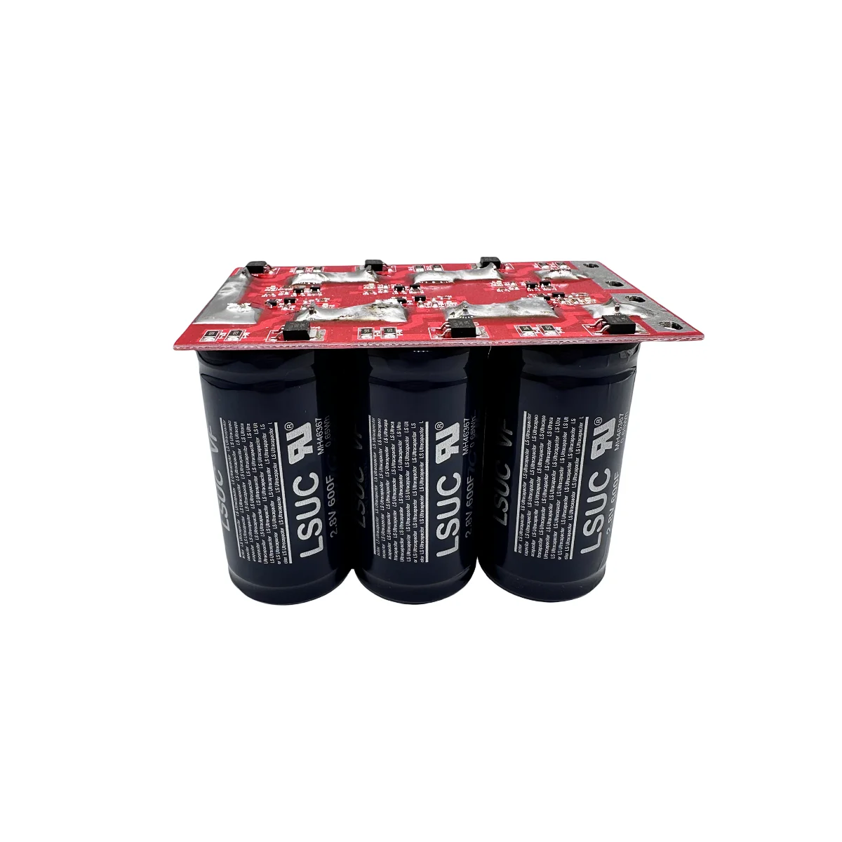 

6 pairs of double row LSUC super Farad capacitors 16V100F to improve battery shortage and cold start in winter