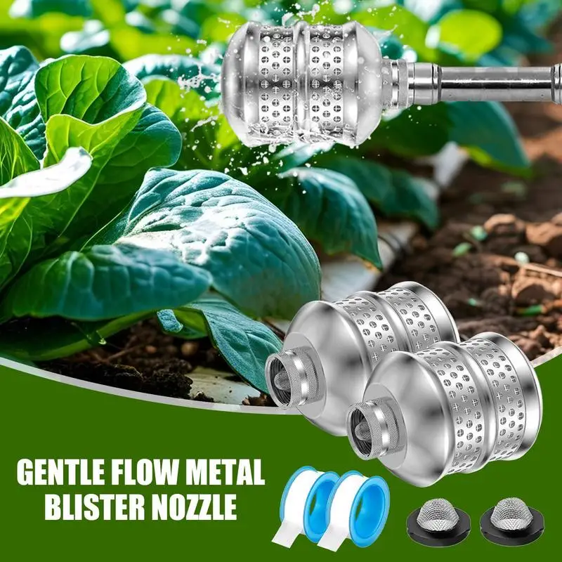 

Bubbler Sprinkler For Hose Aluminum Alloy Hose Bubbler Gentle Filter Head Rustproof Garden Watering Soaker Water Diffuser For