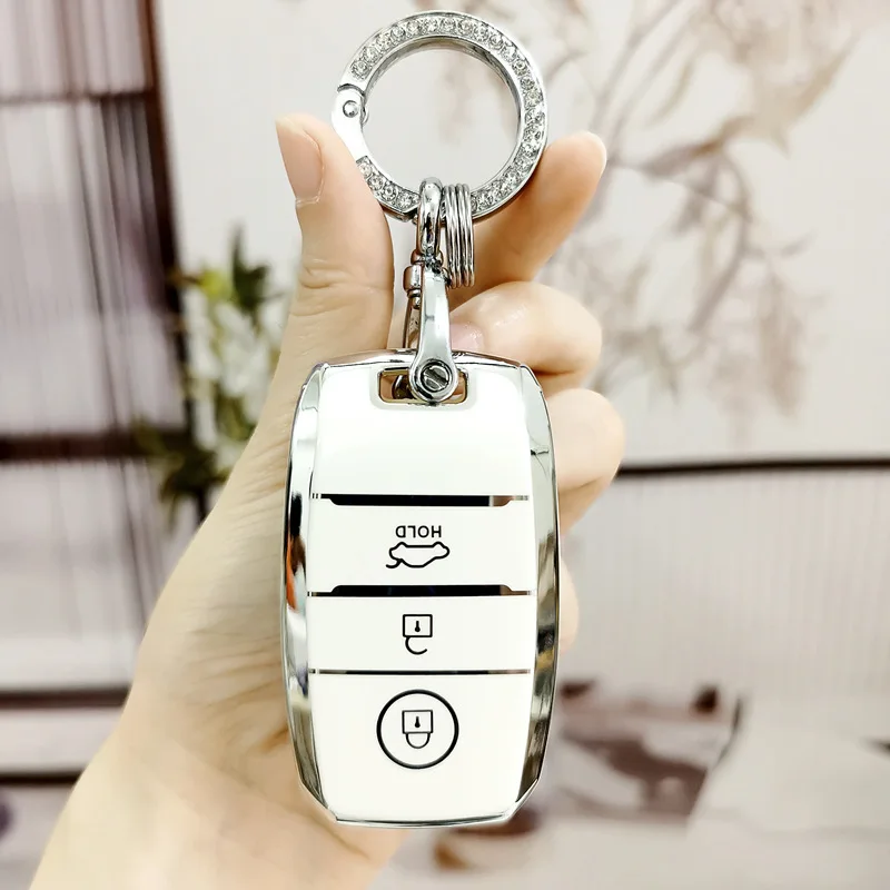 

New Soft TPU Car Remote Key Case Cover Shell Keychain For KIA Rio Rio5 Sportage Ceed Cerato K3 KX3 K4 K5 Sorento Optima Picanto