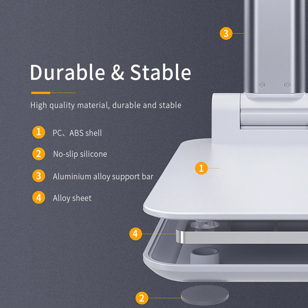 

Подставка для настольного телефона Essager, регулируемый по высоте, держатель для телефона, выдвижной складной кронштейн, белый