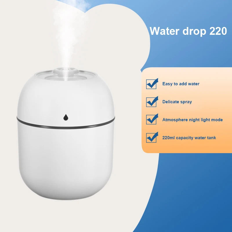 1/2PCS Portable Air Humidifier USB Desktop Ambient Humidifier Indoor Air Atomization Humidifiers Diffuer Mute Spray