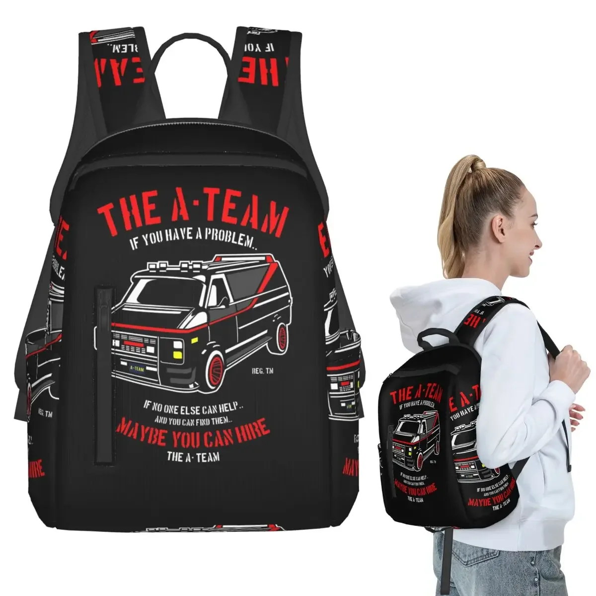 The A Team Backpack Student BookBag Children School Bag Computer Shoulder Bags Men Women