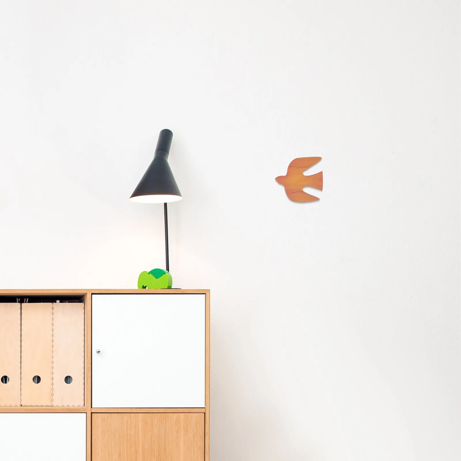 Wooden Flying Bird Swallow Wall Sculpture Rustic Decor Artistic Accent for Living Room Bedroom Dining Room Home