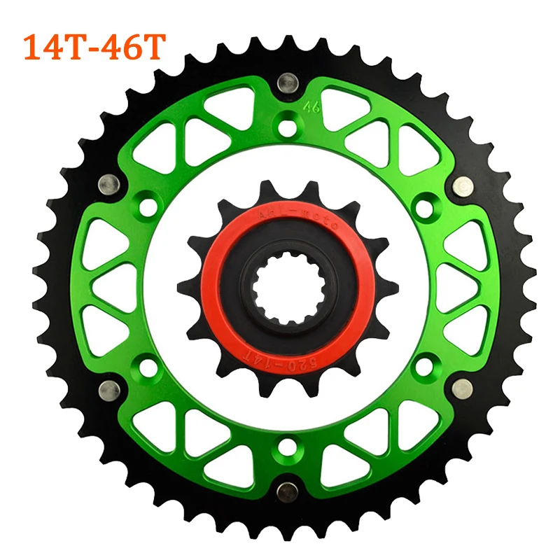 Road Passion Motorcycle 520 45T ~ 52T 13T 14T Front Rear Sprocket Chain Wheel For 250 KLX250 SDF SEF KLX250S KLX 250 S