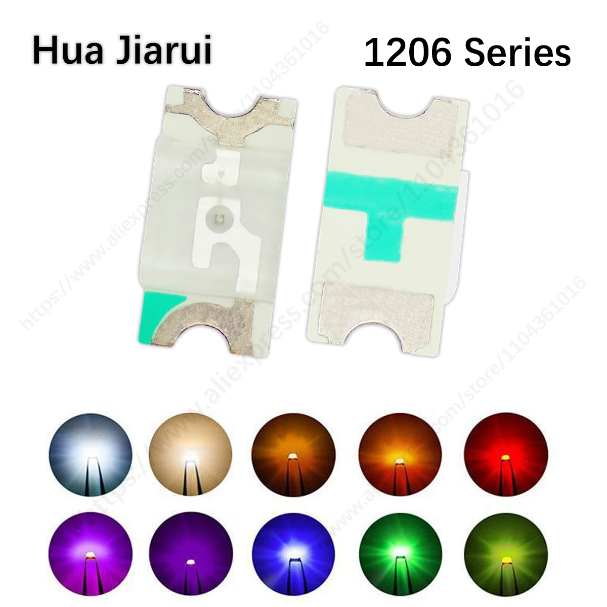 Ultra Bright 1206/3216 SMD LED Chips - 10 Colors (Red/Blue/Green/White/Purple) for PCB, DIY Electronics, Lighting Decoration