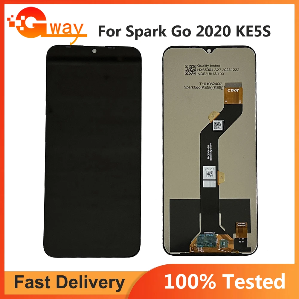 

6.52" Display For Tecno Spark 6 GO KE5J KE5K LCD Display Touch Screen Digitizer Assembly Spark Go 2020 LCD KE5 KE5S LCD Sensor