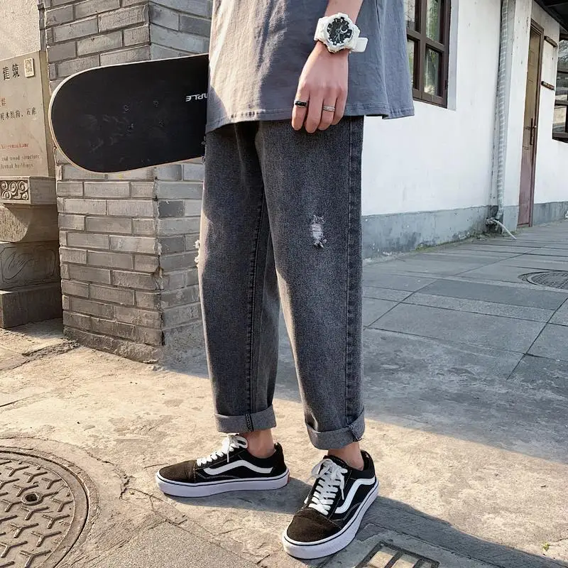 

Straight Jeans for Men Trousers Soft Designer Luxury Wide Leg Classic Cheap Grunge Y2k Regular Casual Xs Summer Man Cowboy Pants