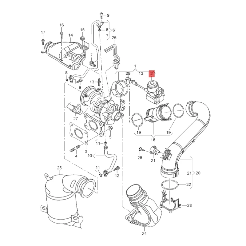 04E198725P Turbocharger Electronic Turbo Actuator Servo Motor For VW Golf Jetta Passat  Skoda Seat Engine Blow Valve