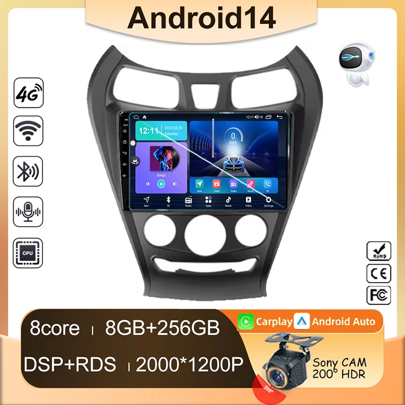 

Car Radio For Hyundai Eon 2012 - 2019 Carplay Android Auto Multimedia Video GPS Navigation 2Din DVD Player Stereo Screen WIFI