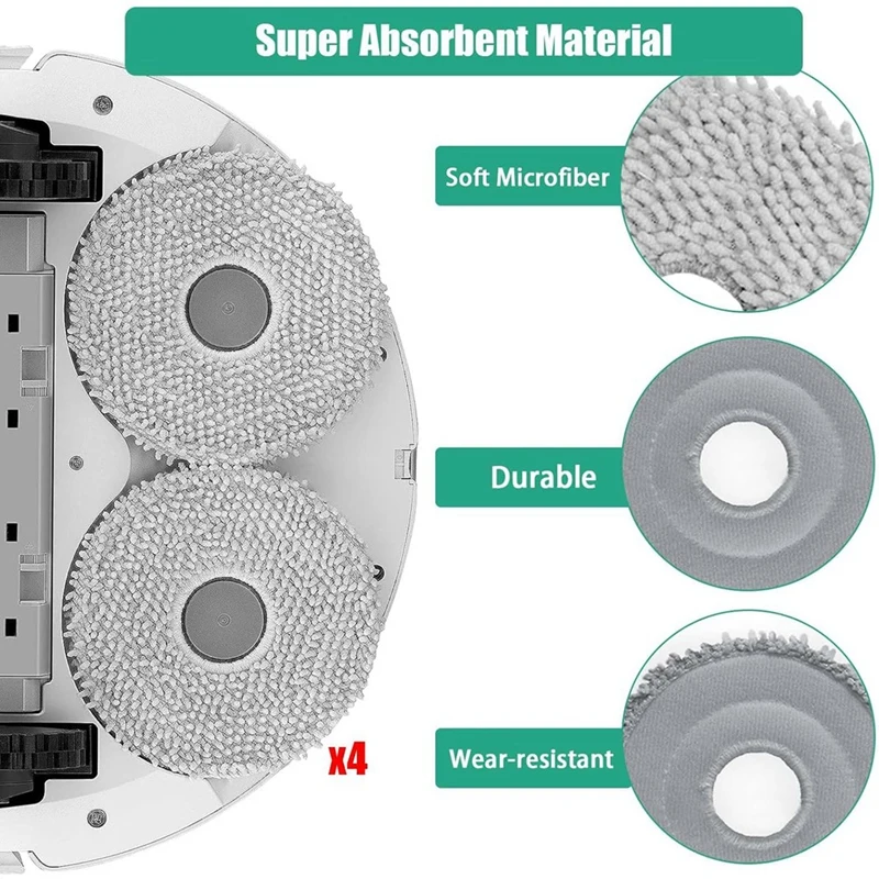 Набор аксессуаров для робота-пылесоса Roborock Q Revo/P10, запасная часть с основной щеткой, салфетки, мешки для пыли, боковые щетки