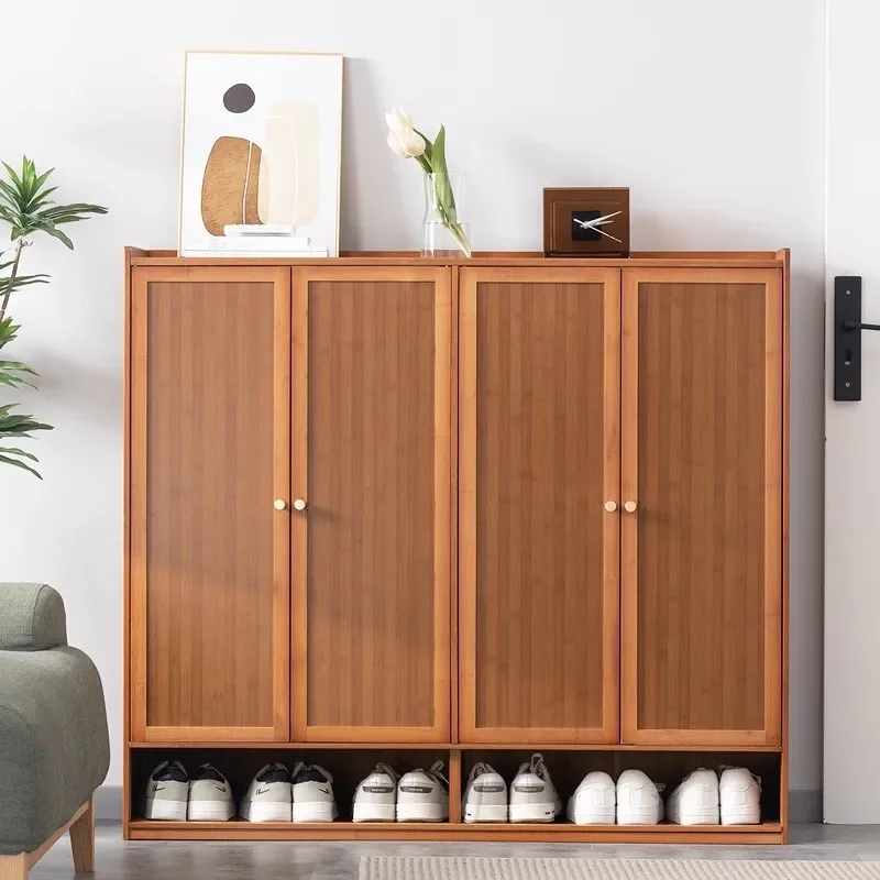 

Shoe cabinet Shoe rack Simple door Home indoor bedroom Dormitory solid wood storage cabinet