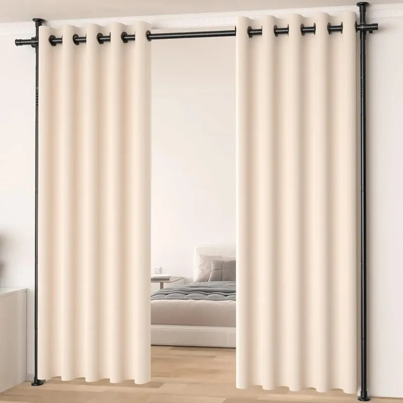 

25Mm freestanding room partition modern adjustable metal steel vertical tension available black and white art